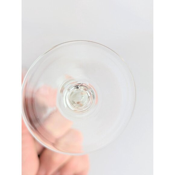 Set of 4 Etched Crystal Cocktail Glasses Dot & Swag Vintage 1940s Willow Moon - Picture 8 of 8